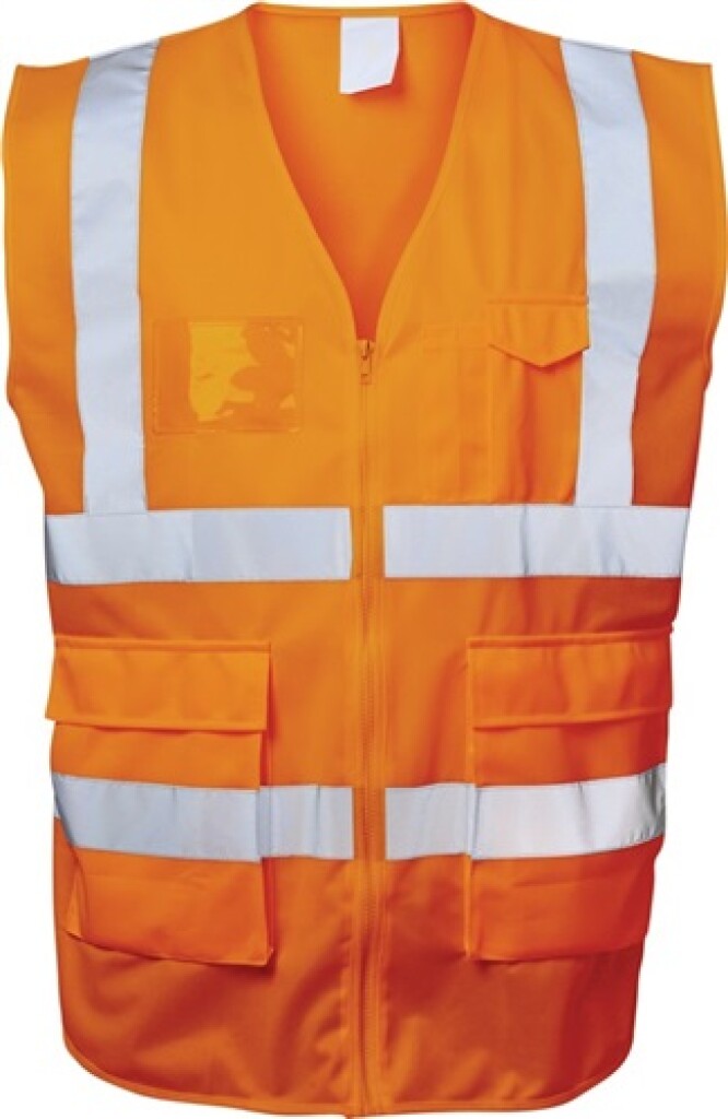 SAFESTYLE Veiligheidsvest EWALD ORANGE maat XL EN ISO 20471 kl. EN ISO 13688