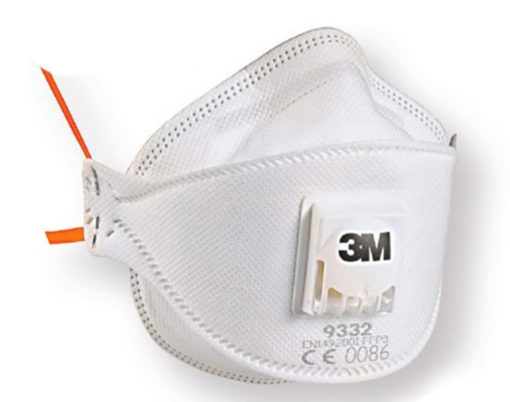 9332+ 3M™ Aura™ Stofmasker, FFP3, met ventiel, bulk